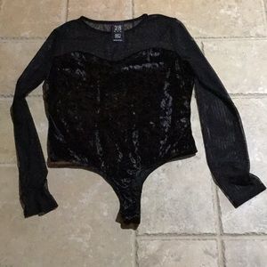 Black Velvet Bodysuit